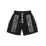 Forever Situated - Nylon Track Shorts - Black