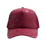 When the Smoke Clear - Studded Heart Trucker Snapback Hat - Burgundy