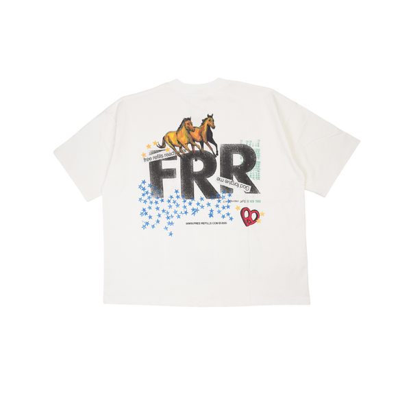 Free Refills - Collage Tee - White — alternate view