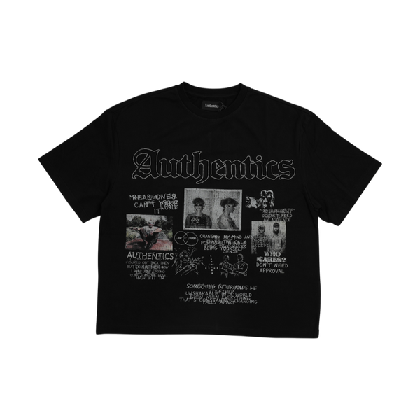 Authentics - Patchwork Tee - Black