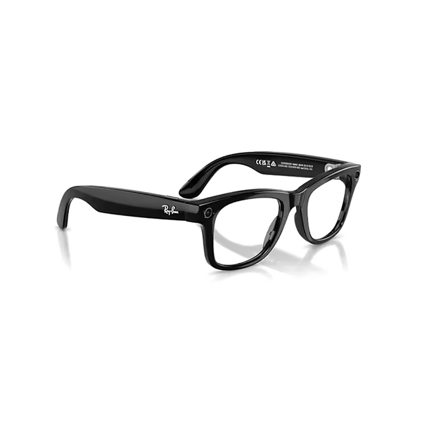 Ray-ban - Wayfarer - Shiny Black W/trans Graph Green Glasses - Black — alternate view