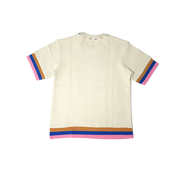 Hideout - Waffle Knit Tee - White — alternate view
