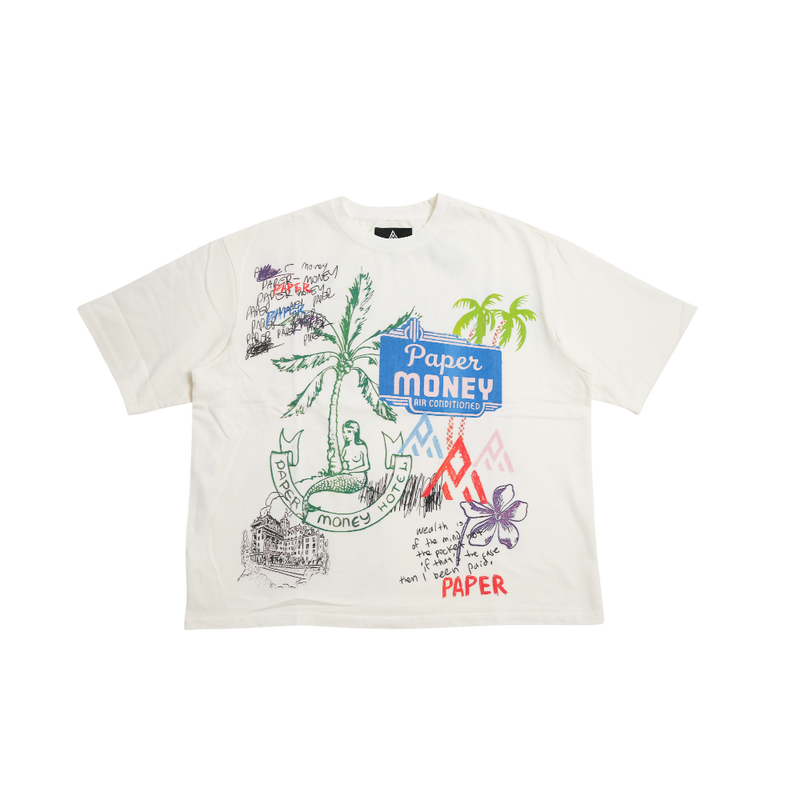 Paper Money - Paradise Tee - White