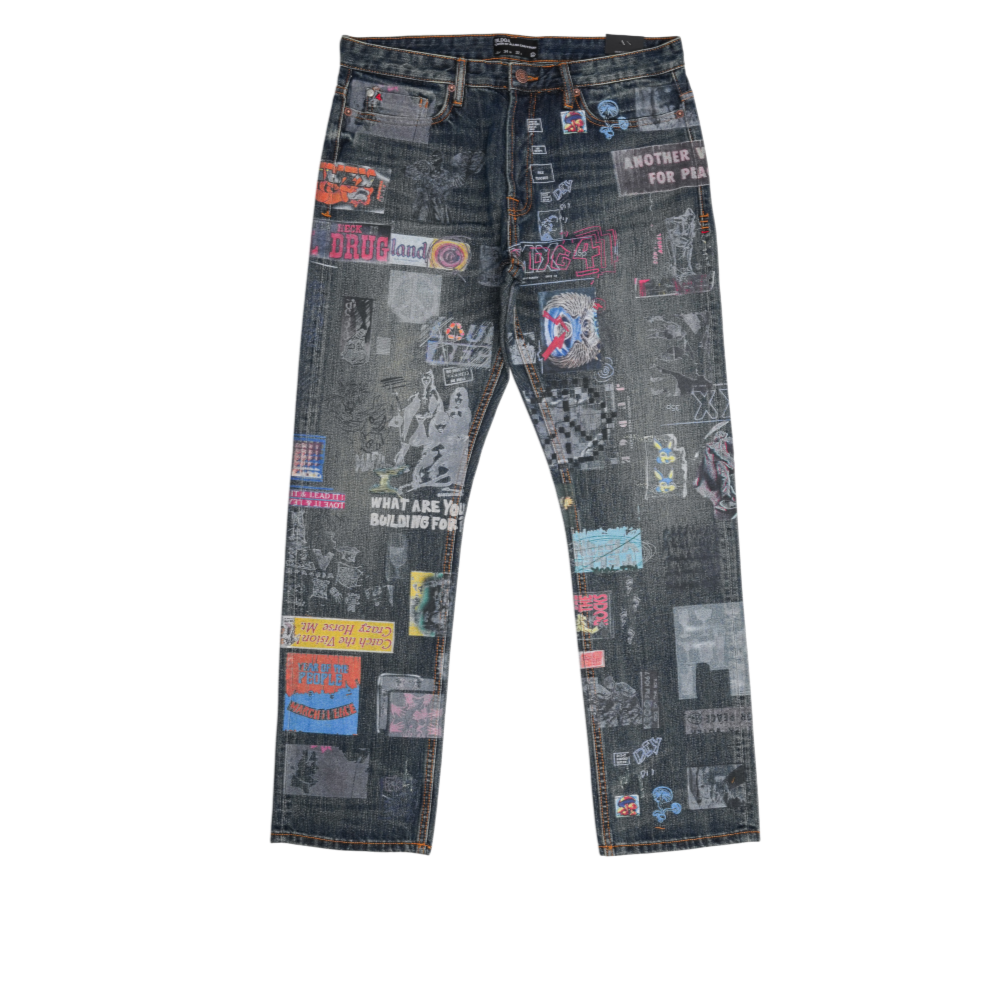 Bldg4. - Cement Jean Pants - Multicolor