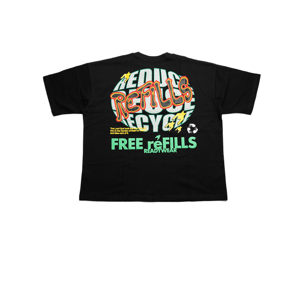 Free Refills - FRR Tee Short Sleeve Graphic Tee - Black — alternate view