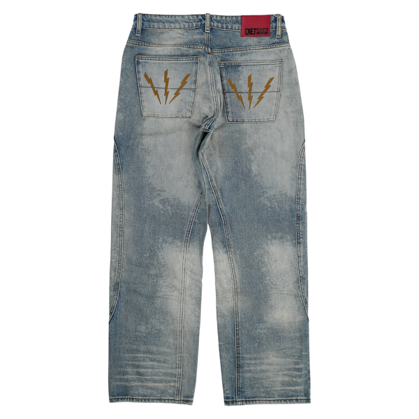 Diet Starts Monday - Double Knee Bolt Denim - Blue — alternate view