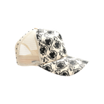 When the Smoke Clear - Studder Heart Trucker Snapback Hat - Ivory