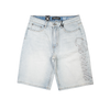 Serenede - Side Script Light Denim Shorts - Blue