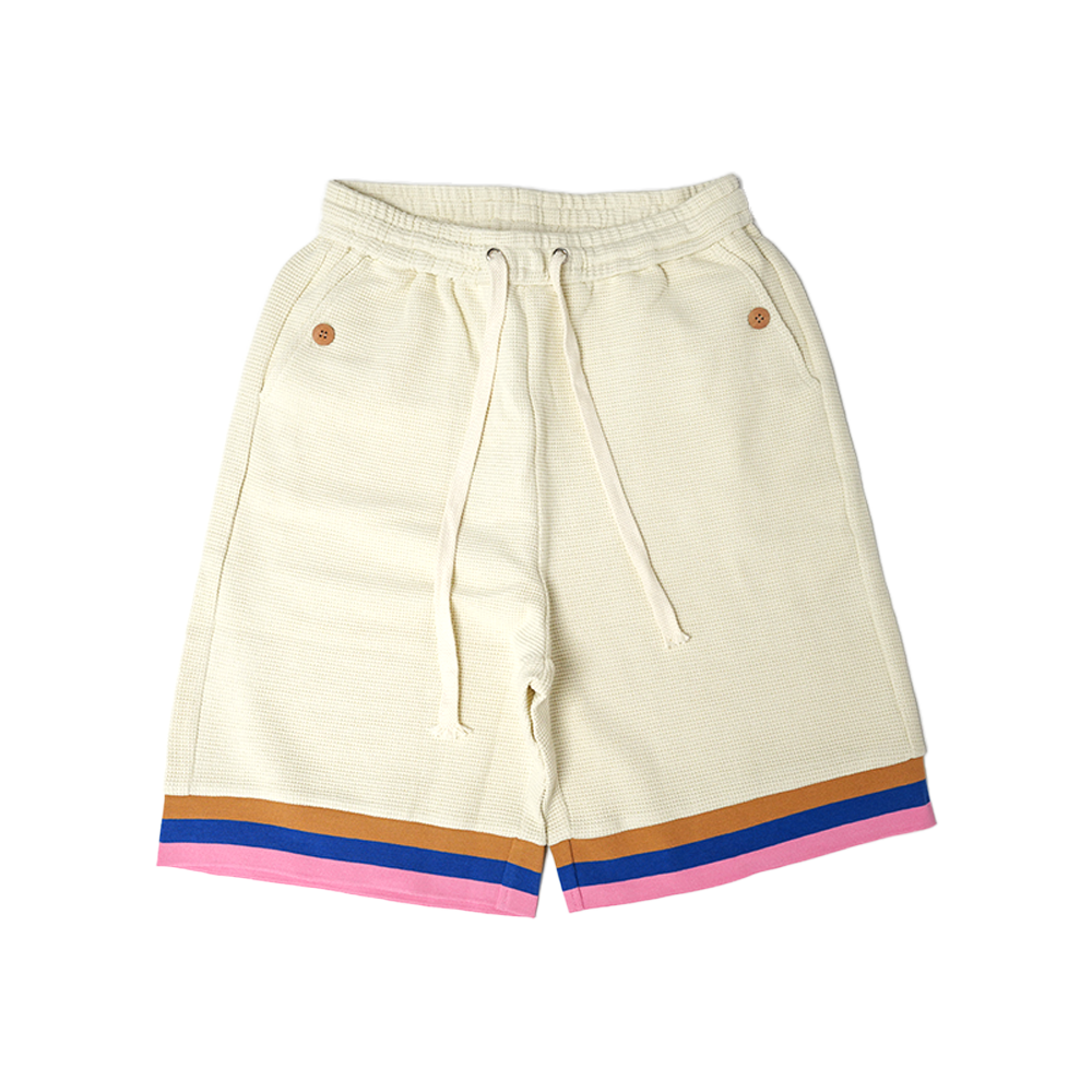 Hideout - Waffle Knit Shorts - Multicolor