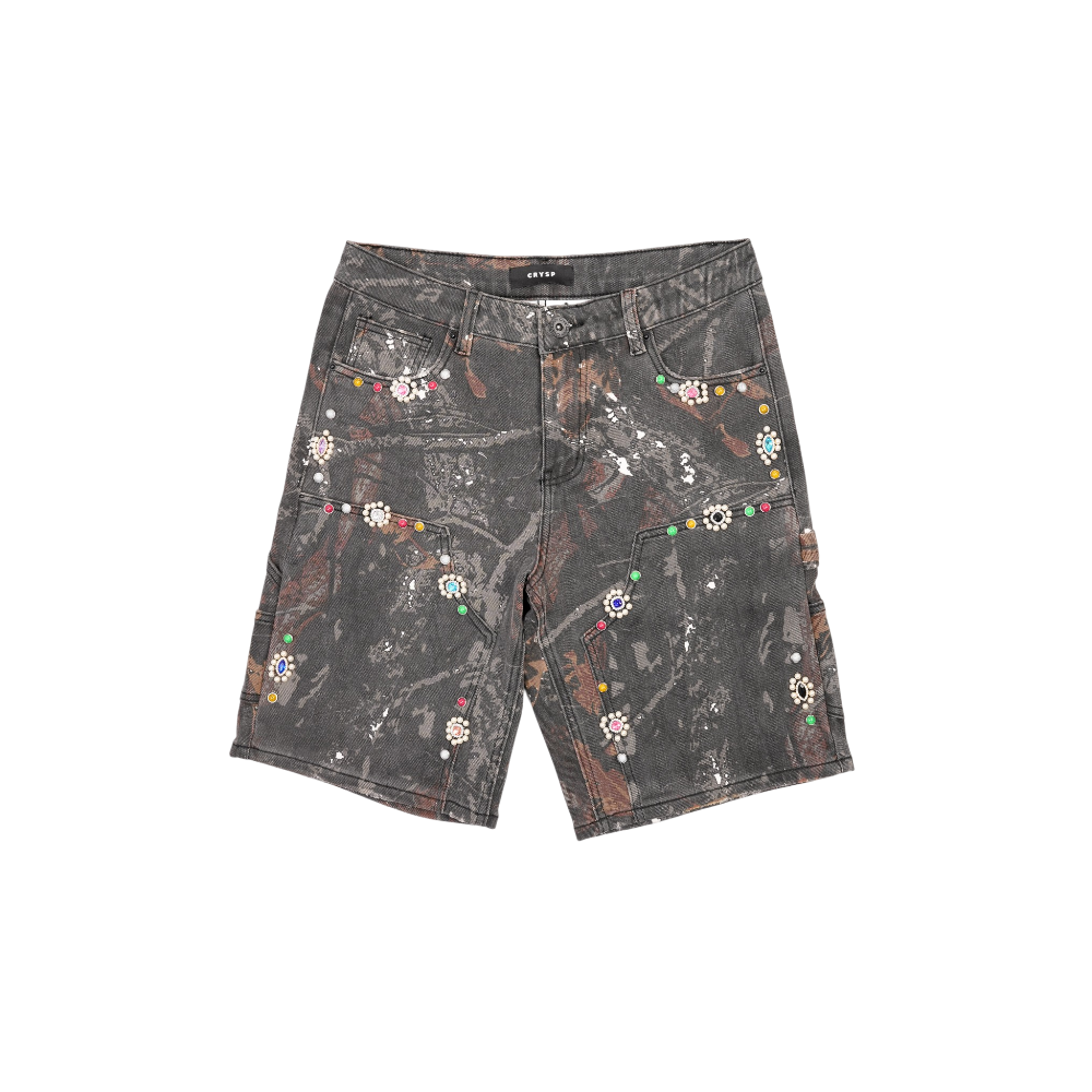 Crysp Denim - Lotus Camo Shorts - Multicolor