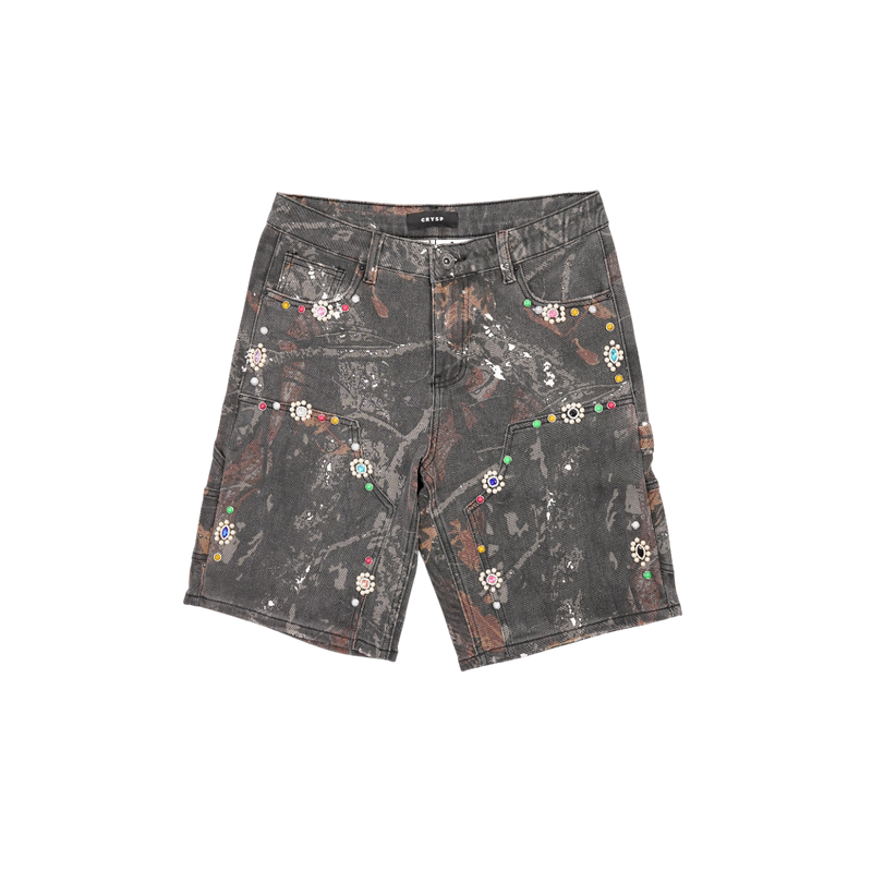 Crysp Denim - Lotus Camo Shorts - Multicolor