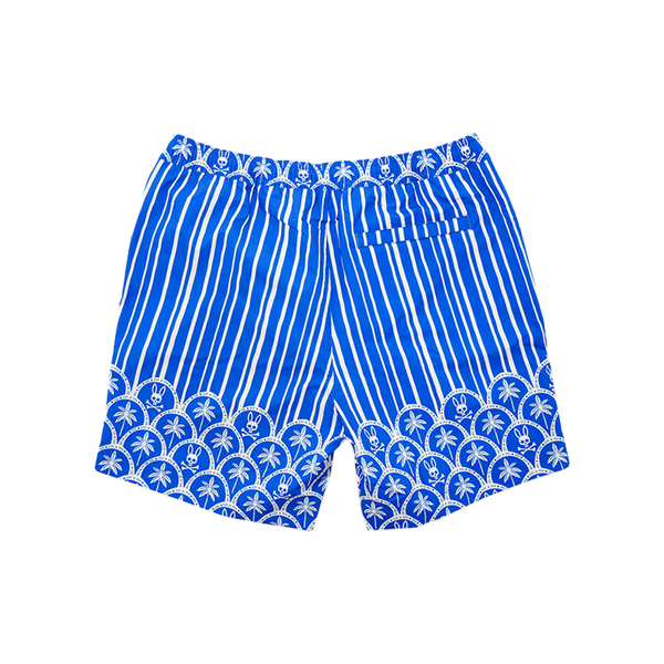 Psycho Bunny - Brad All Over Print Swim Trunk Shorts - Blue — alternate view