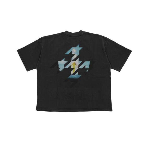 Free Refills - Starburn Tee - Black — alternate view