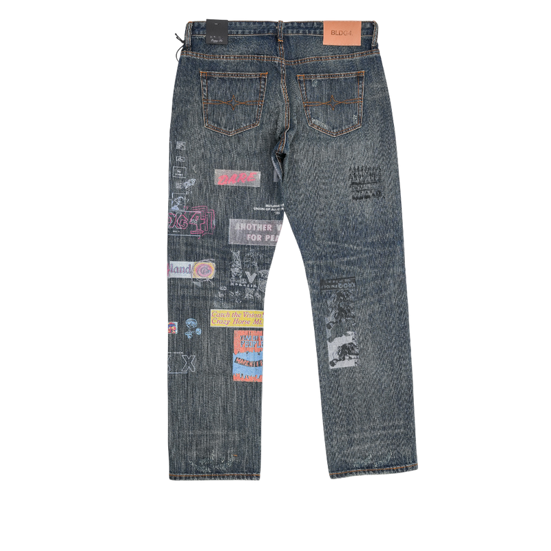 Bldg4. - Cement Jean Pants - Multicolor