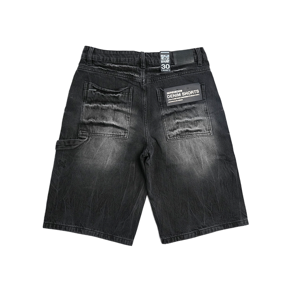 Serenede - Raijin Denim Shorts - Black — alternate view