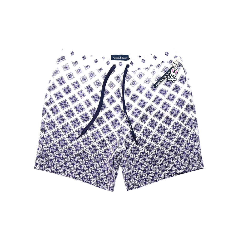 Psycho Bunny - Tobias All Over Print Swim Trunk Shorts - Multicolor