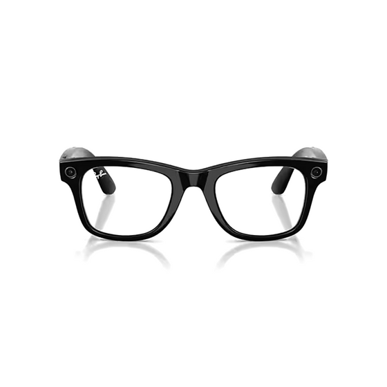 Ray-ban - Wayfarer - Shiny Black W/trans Graph Green Glasses - Black