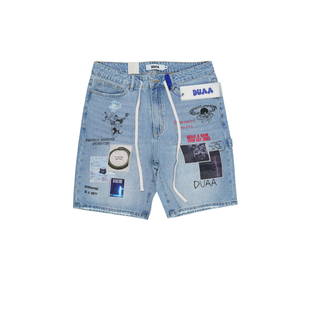 Duaa - Teleport Blue Short Shorts - Blue