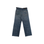 Birth of Royal Child - 3d Printing Washed 20k Swarovski Diamond Boro Pants - Black