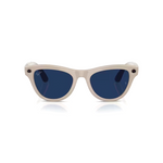 Ray-ban - Skyler - Shiny Chalky Grey W/trans Sapphire Glasses - Grey