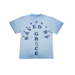 Keep Out Fake Love - Grace T-shirt - Blue Haze Oil Wash - Blue