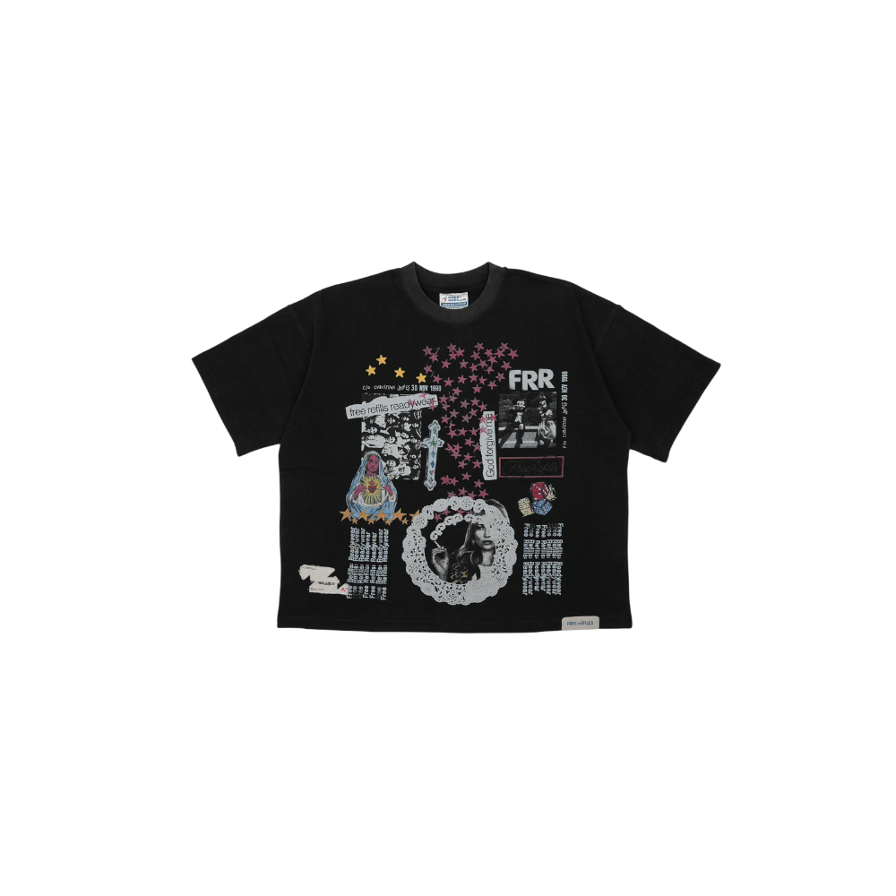 Free Refills - Collage Tee - Black