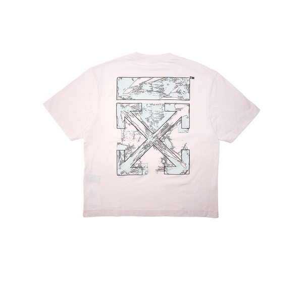 OFF WHITE  - Rubbed Paint Arrows Tee - White