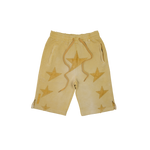 When Smoke Clears - Leather Star Shorts - Yellow