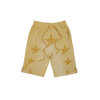 When Smoke Clears - Leather Star Shorts - Yellow