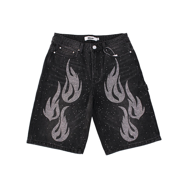 Duaa - 'supplication' Stone Denim Short - Black
