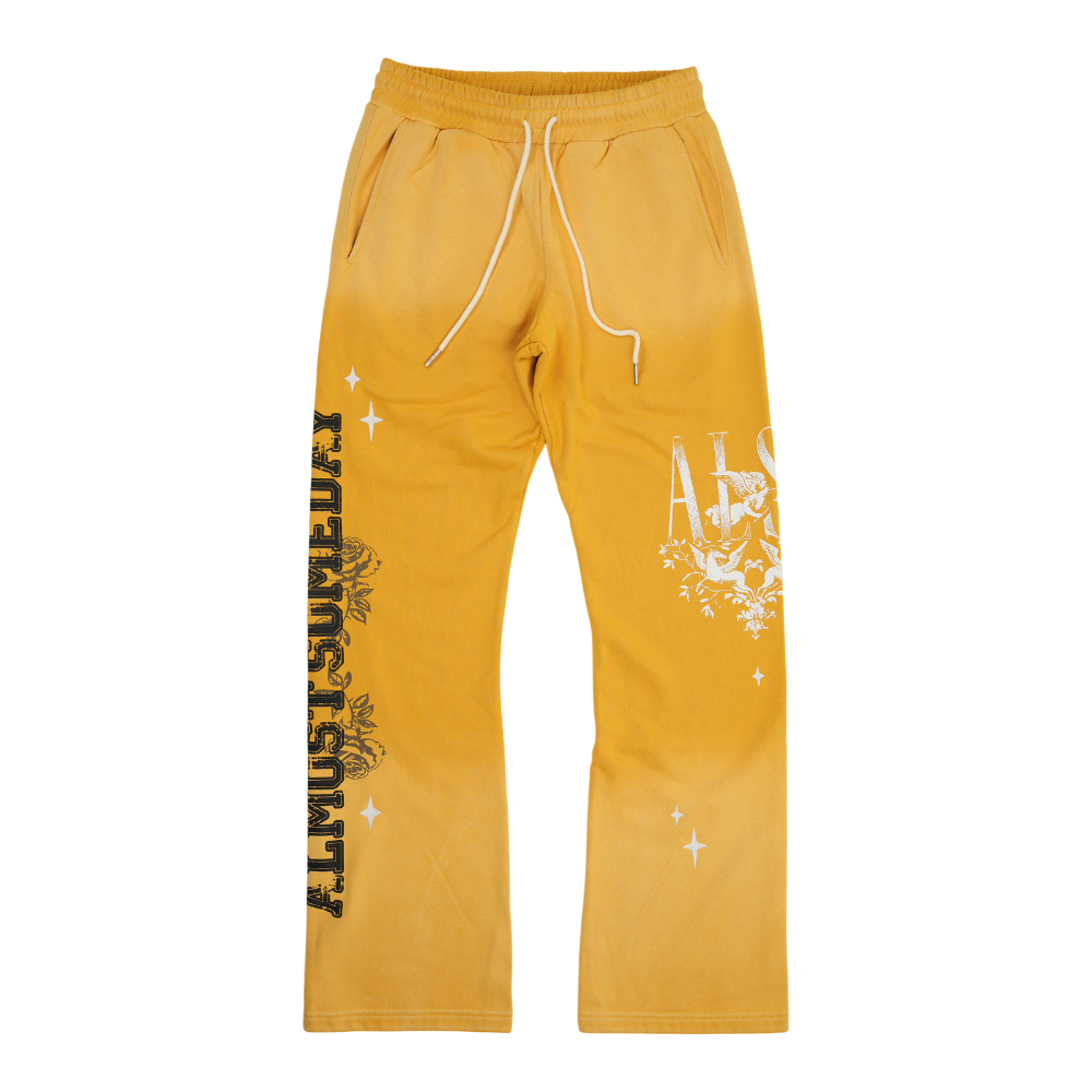 Almost Someday - League Flare Sweatpants - Yellow