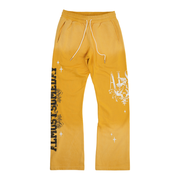 Almost Someday - League Flare Sweatpants - Yellow