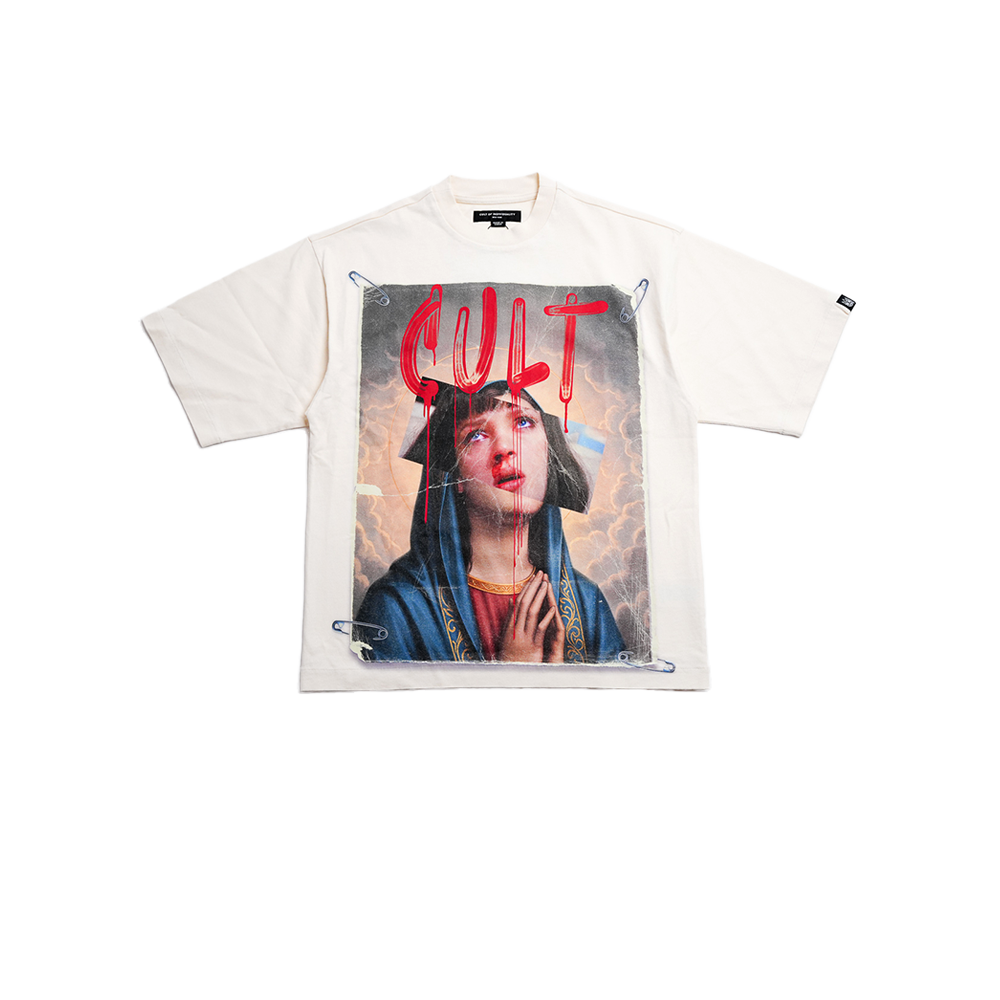 Cult of Individuality - Oversized S/s Crew Neck Tee "Poor Social Skills" - White