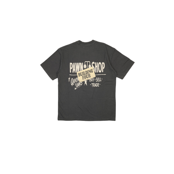 Bldg4 - Heavy Ss Knit Tee - Charcoal — alternate view