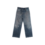 Birth of Royal Child - 3d Printing Washed 20k Swarovski Diamond Boro Pants - Black