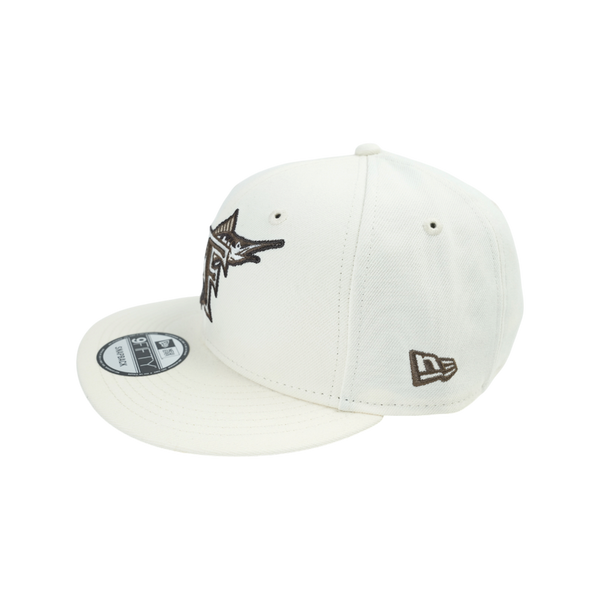 New Era - 950 Florida Marlins Chrome Snapback Hat - White — alternate view