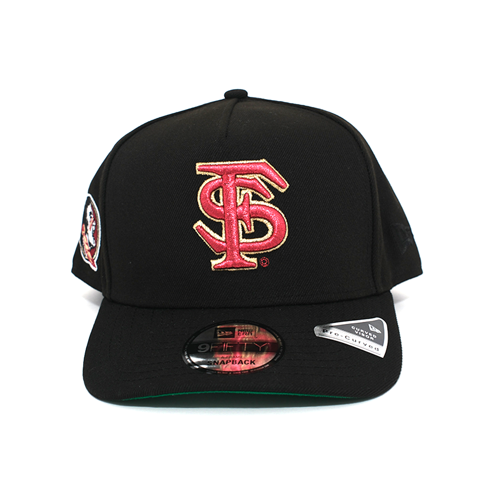 New Era - 950 Af Curved Florida State Seminoles Snapback Hat - Black