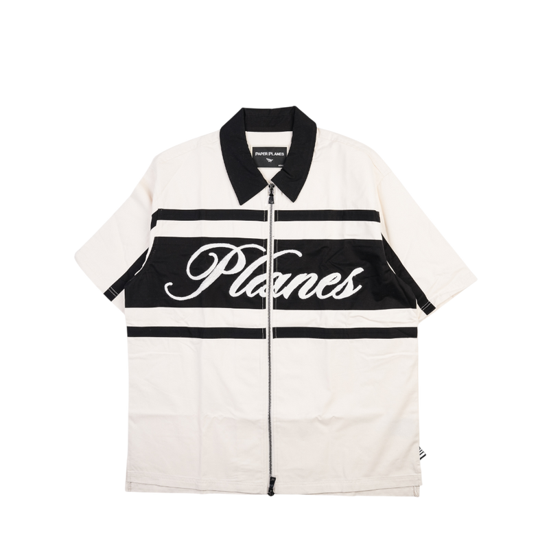 Paper Planes - Paper Planes -twill Zip Up Shirt - Multicolor