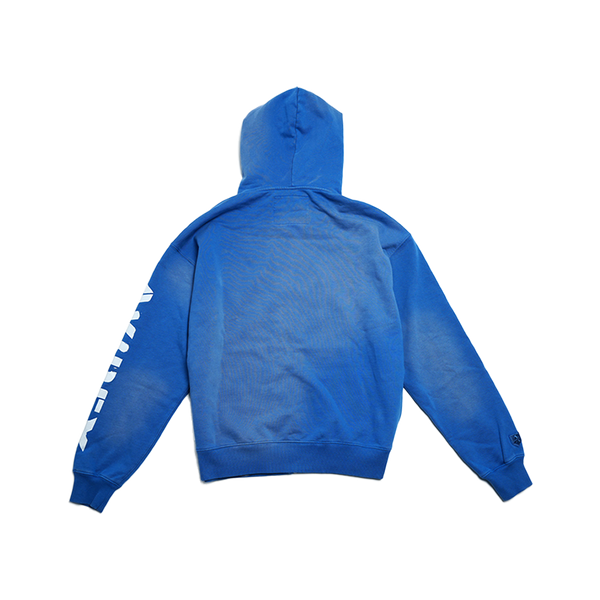 Avirex - Washed Hoodie - Blue — alternate view