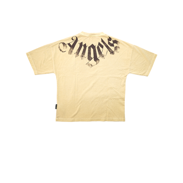 Palm Angels - Big Neck Logo Loose Tee - Beige/brown - Brown — alternate view