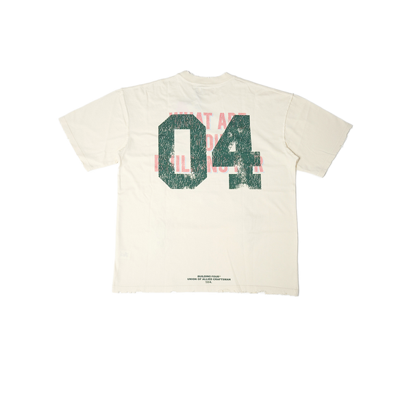 Bldg4 - Notre Dame Ss Knit Tee - Cream — alternate view