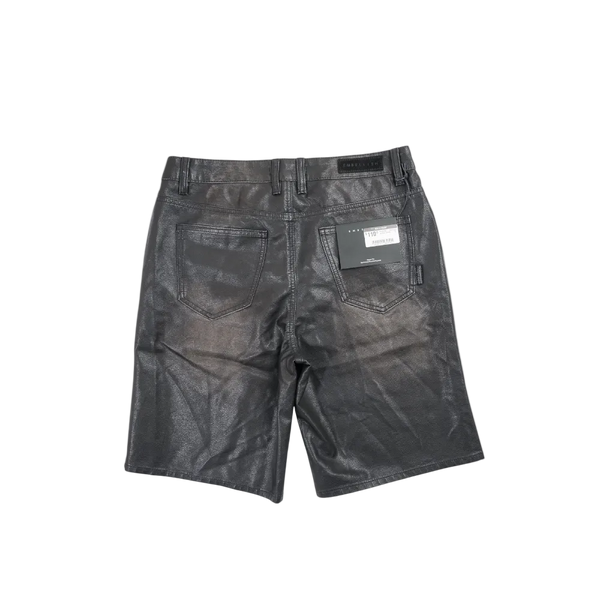 Embellish - Midnight Leather Shorts - Black — alternate view