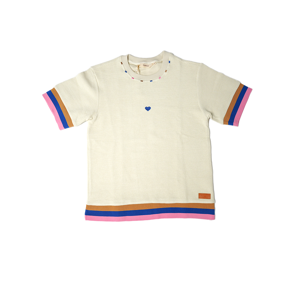 Hideout - Waffle Knit Tee - White
