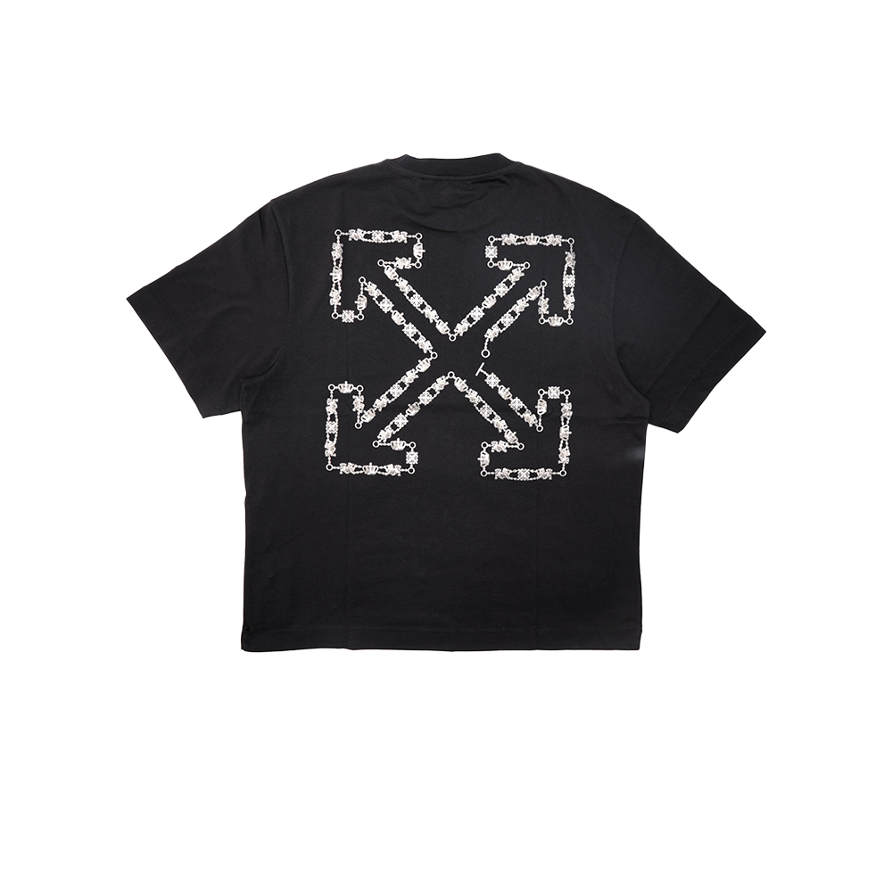 OFF WHITE  - Chain Araldic  Tee - Black
