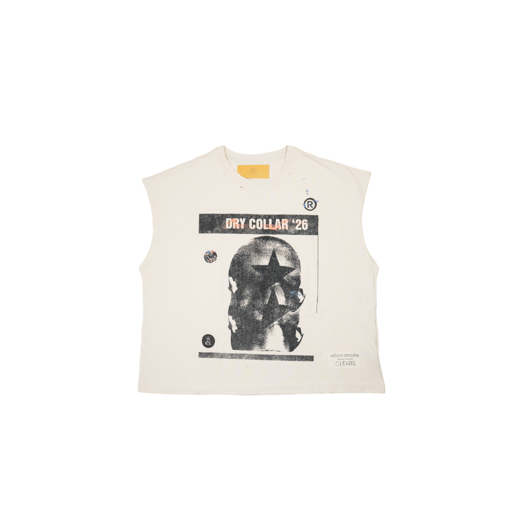 When Smoke Clears - Dry Collar Star Head Tank Top Tee - Tan