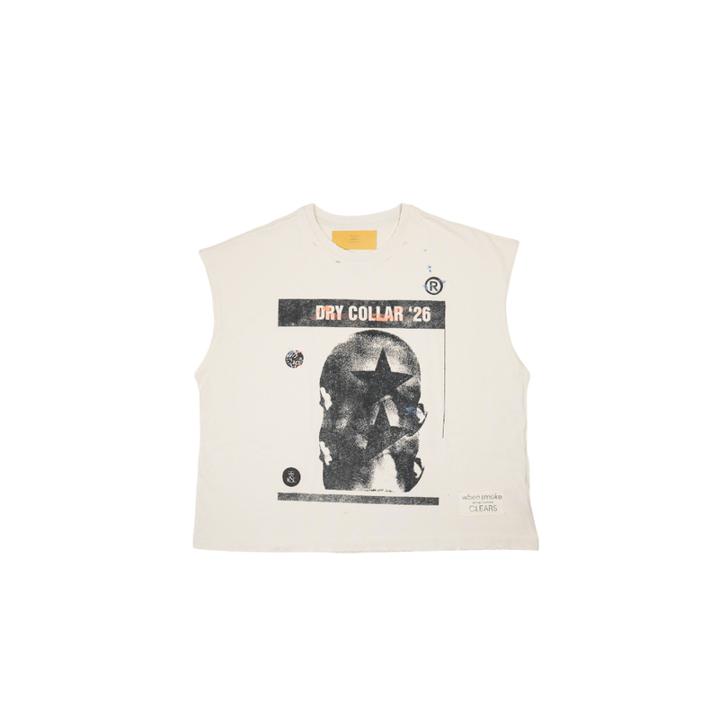 When Smoke Clears - Dry Collar Star Head Tank Top Tee - Tan