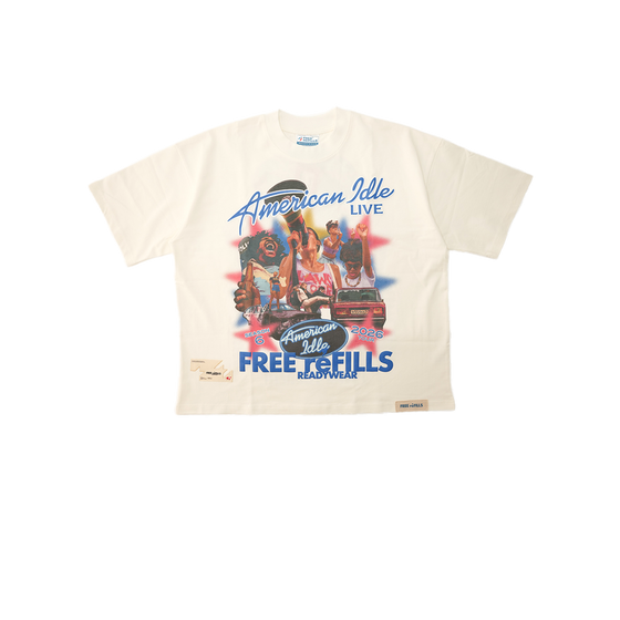 Free Refills - American Idle Tee - White