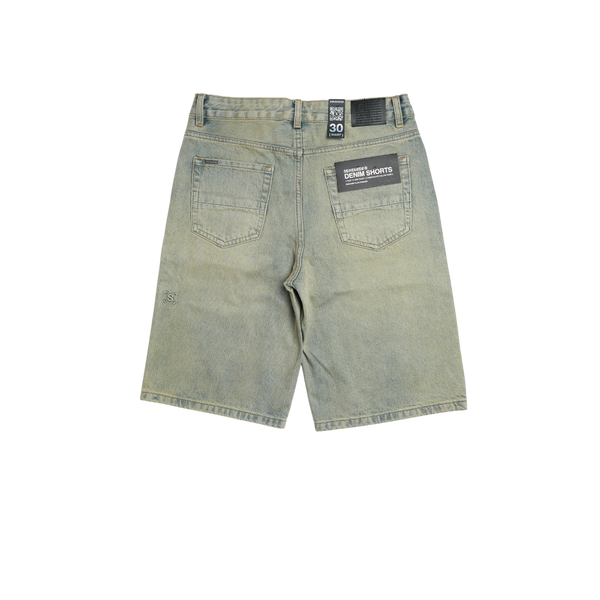 Serenede - Citrine Denim Shorts - Yellow — alternate view