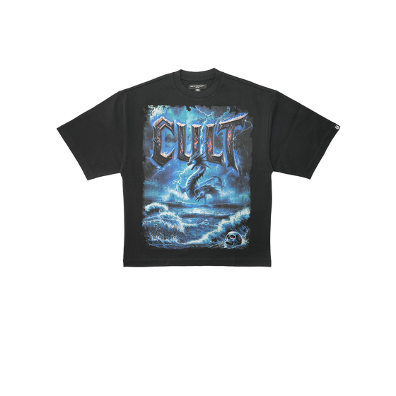Cult of Individuality - Oversized S/s Crew Neck Tee - Sea of Sorrow - Black