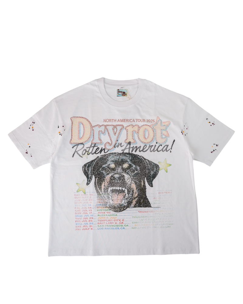 Dry Rot - Dry Rot Rotten in America Tour Tee - White